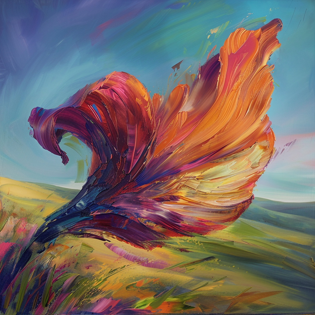 The leaf - 36"x36" Framed canvas