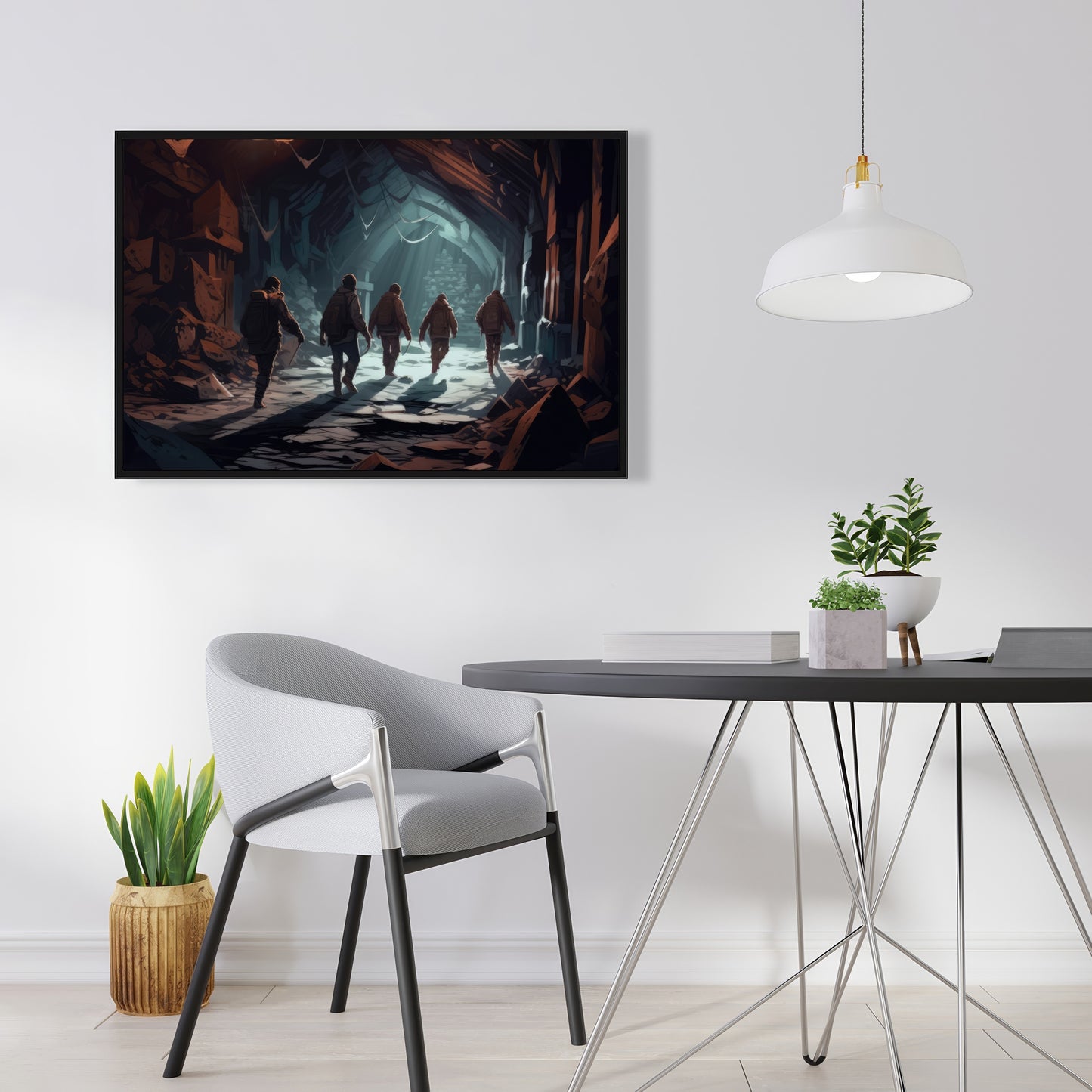 The catacombs - 36"x36" Framed canvas