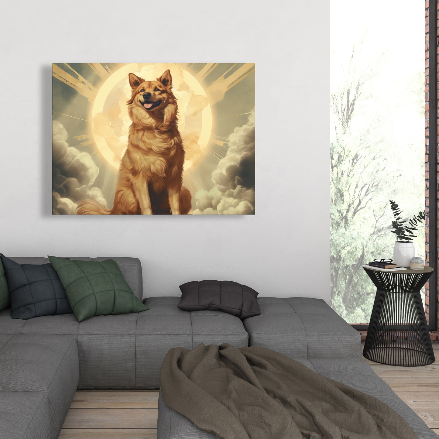 Man's best angel - 32"x32" Canvas