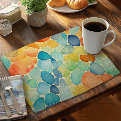 Set de table en polyester tressé Blobs pour une décoration élégante