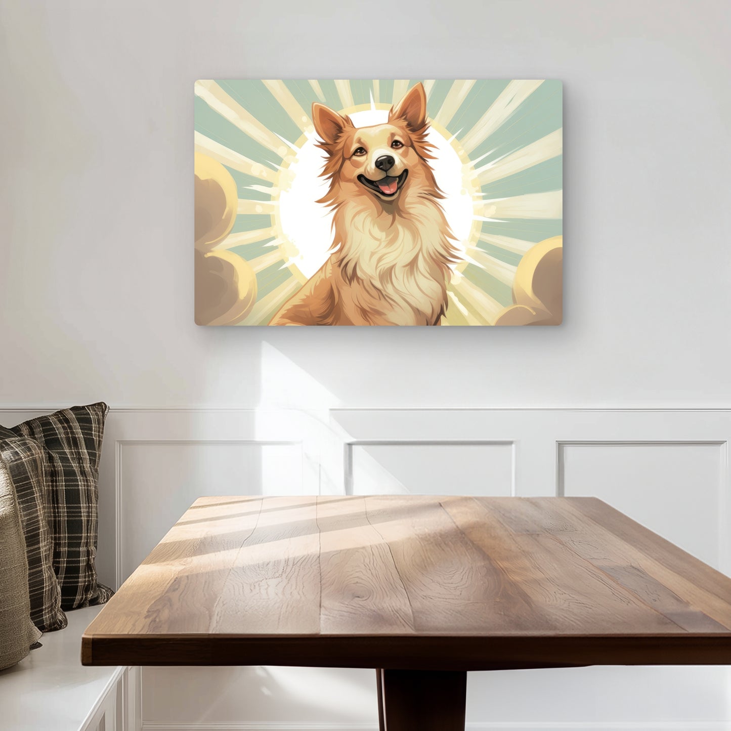 Who's a good boy - Turquoise Metal Print for Home Decor