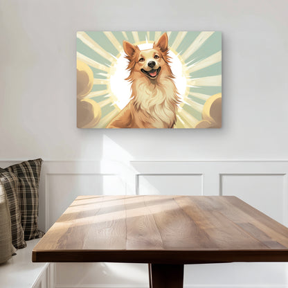 Who's a good boy - Turquoise Metal Print for Home Decor