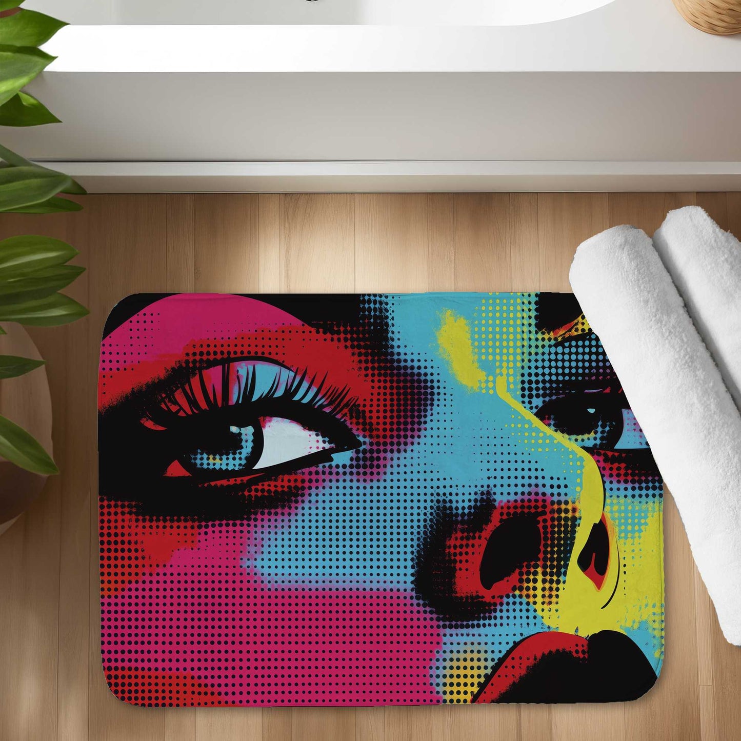 Comics Yellow Bath Mat - Stylish Home Decor for Comfort