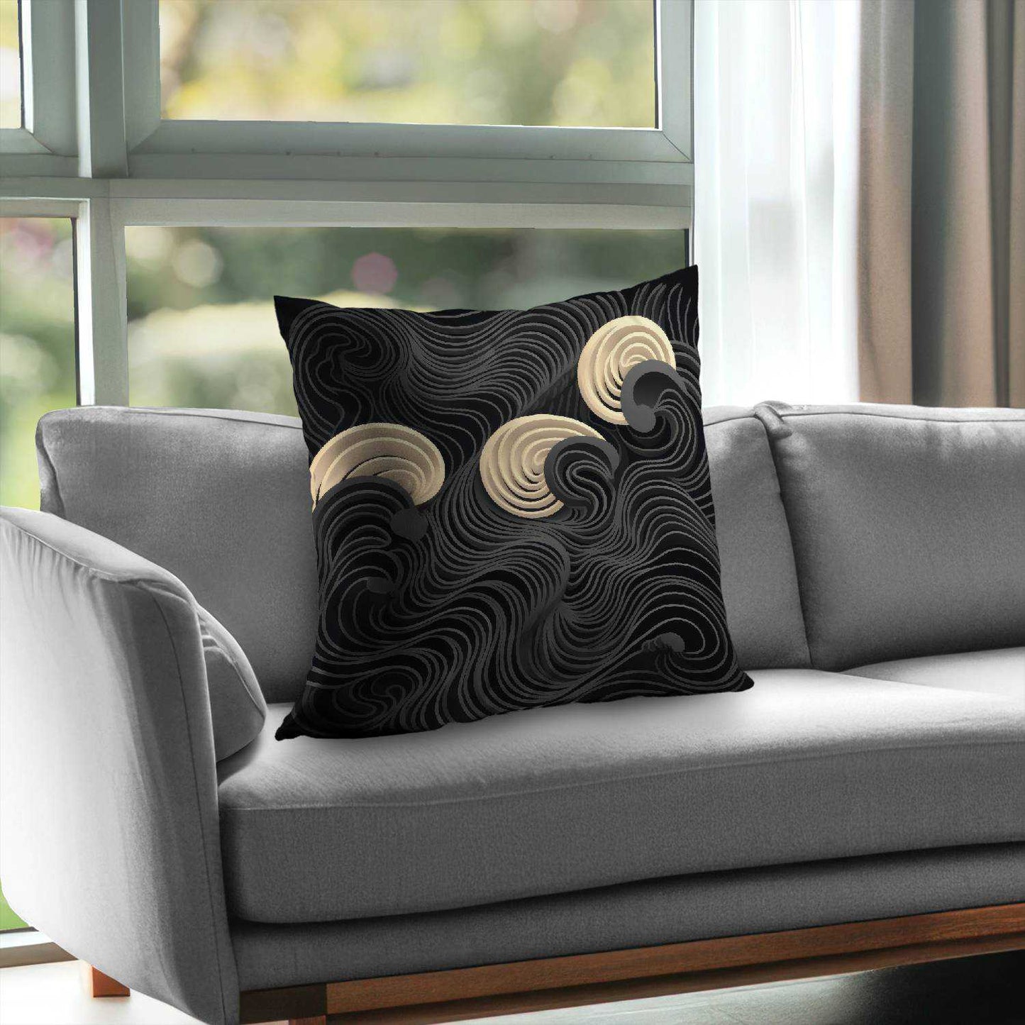 Layers Poly Twill Throw Pillow - Stylish Home Decor Accent