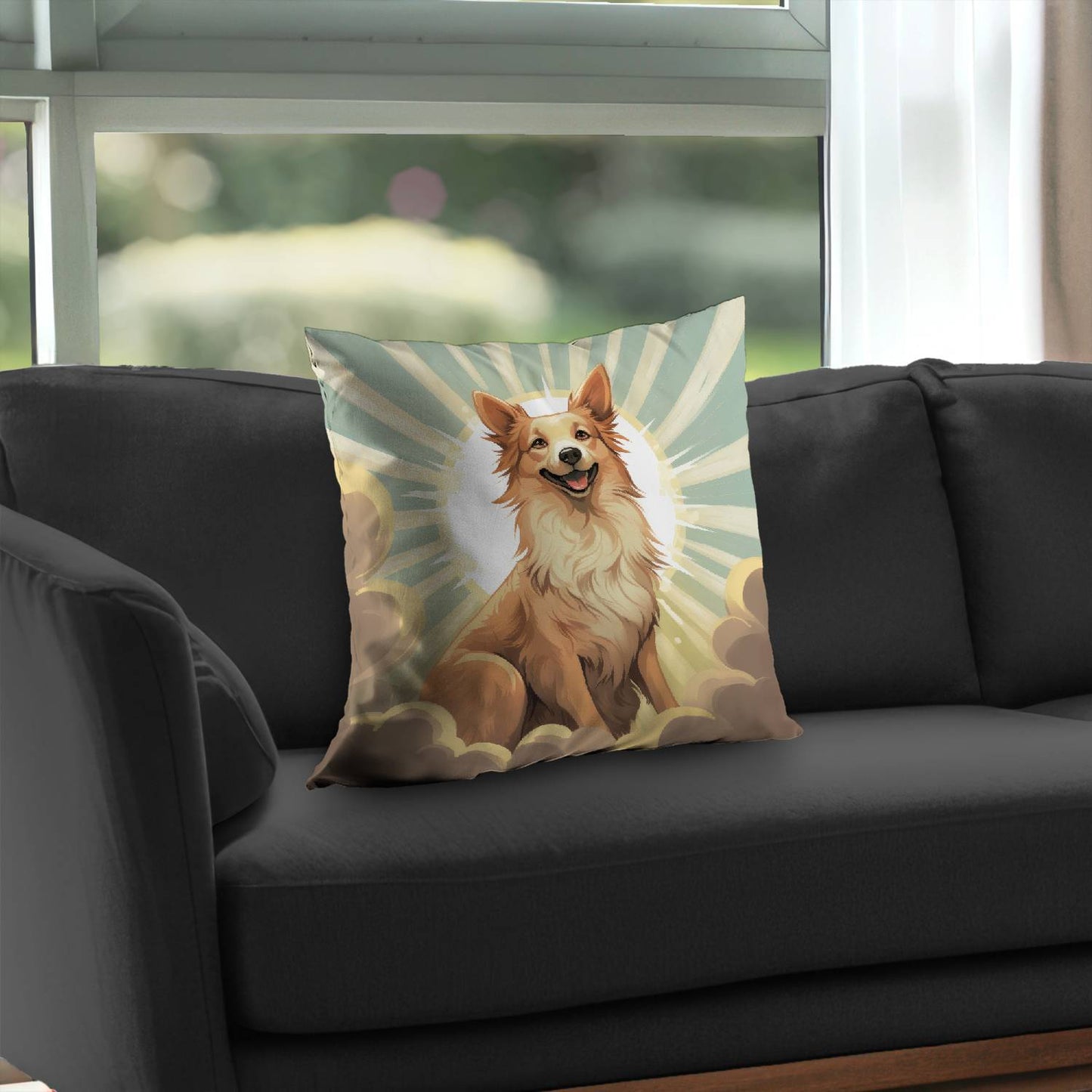 Who's a good boy - Poly Twill Throw Pillow for Home Decor