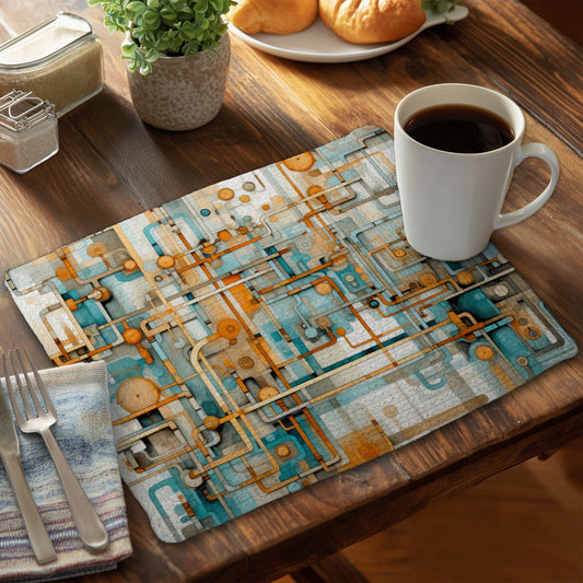 Like clockwork Turquoise Braided Polyester Placemat | Home Decor