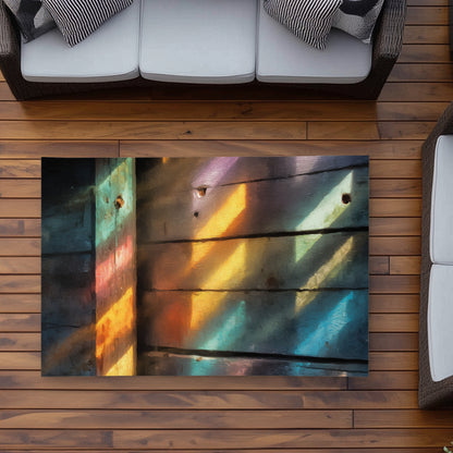 Tapis d'extérieur marron Rainbow Glint pour la décoration intérieure