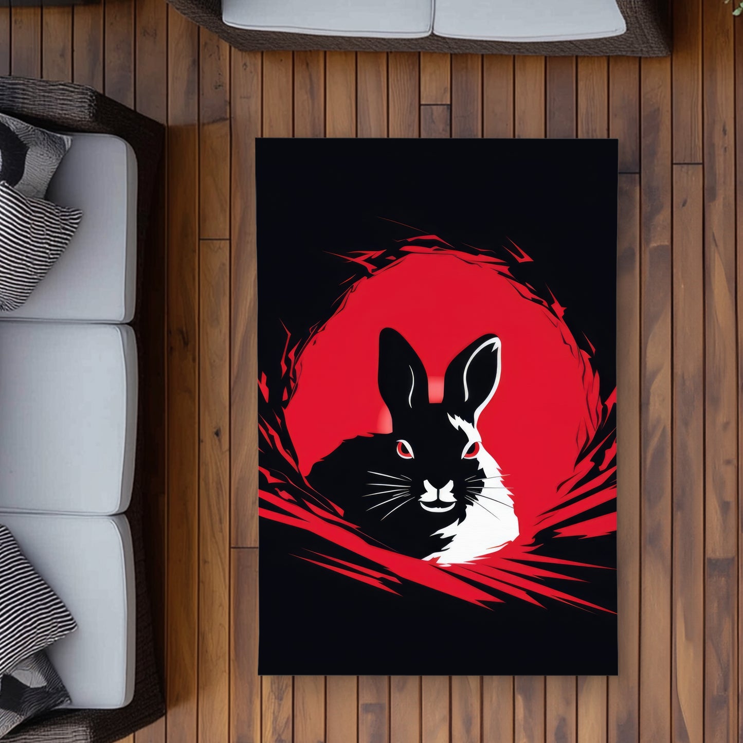 Bad Intentions Red Outdoor Area Rug for Stylish Home Decor