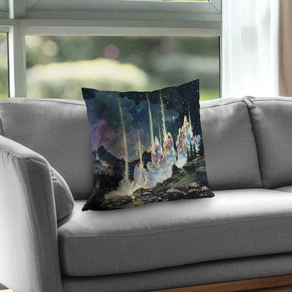 Magical beams Poly Twill Throw Pillow | Home Decor Accent