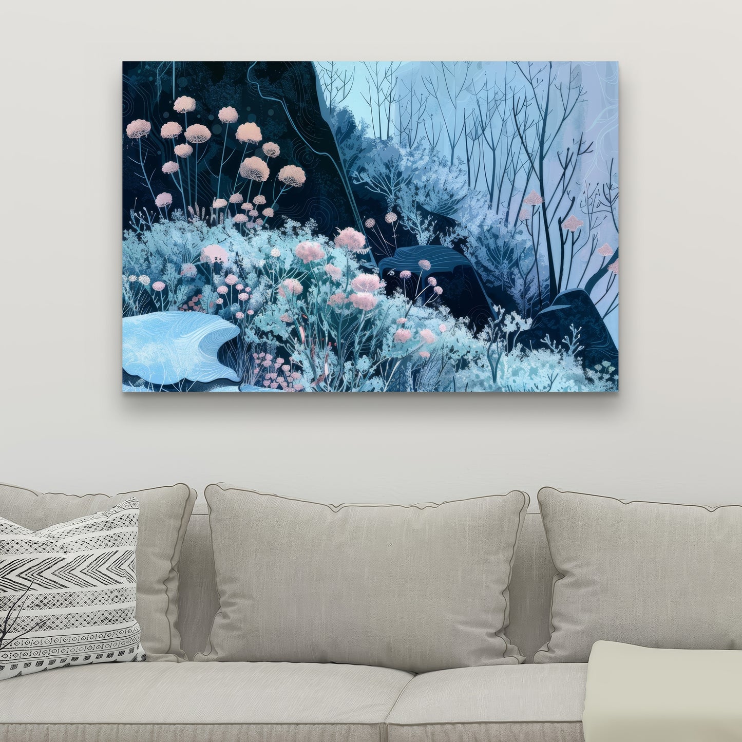 Annual freeze - Beige Canvas for Elegant Home Decor