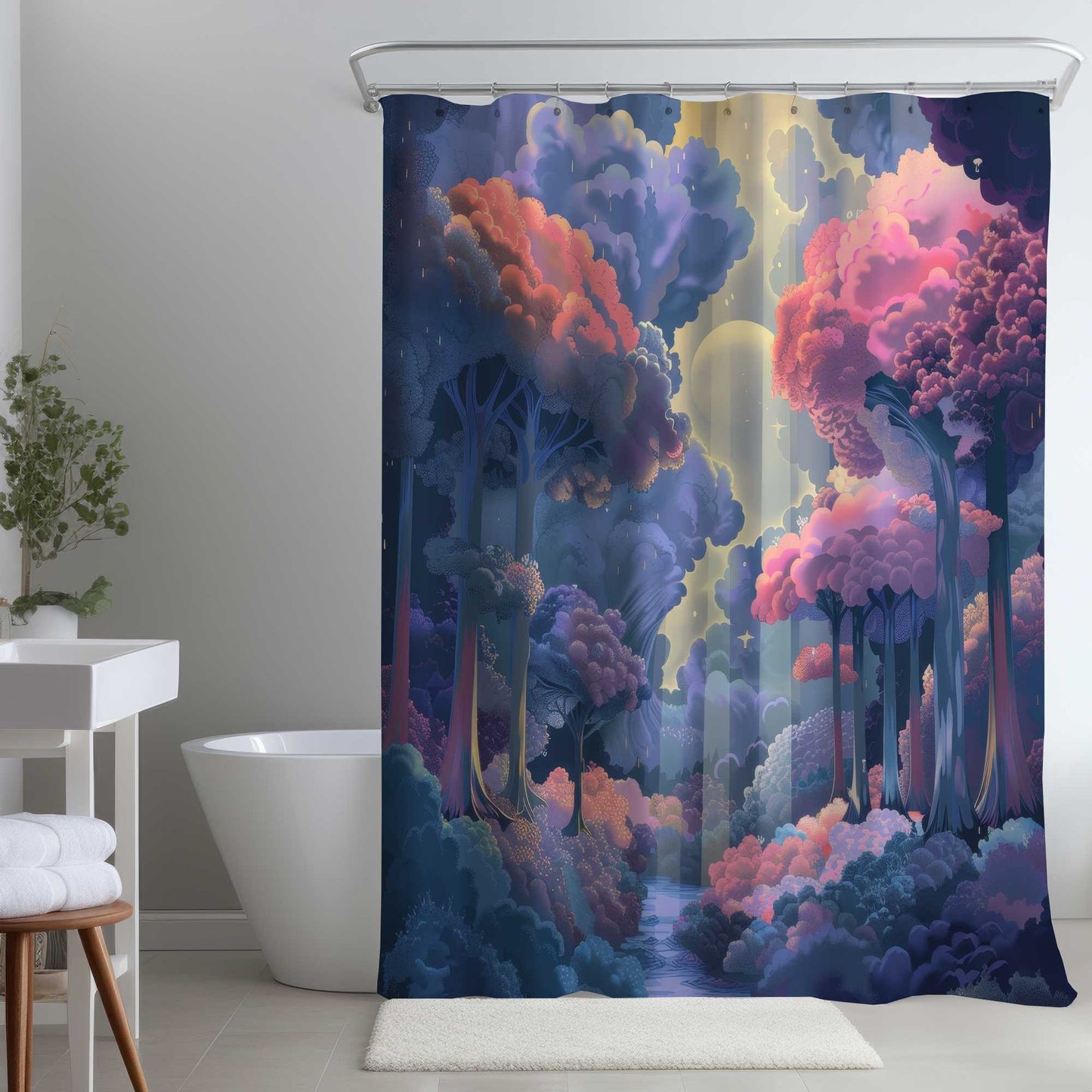 Rideau de douche Beams | Accessoire de salle de bain élégant pour la maison