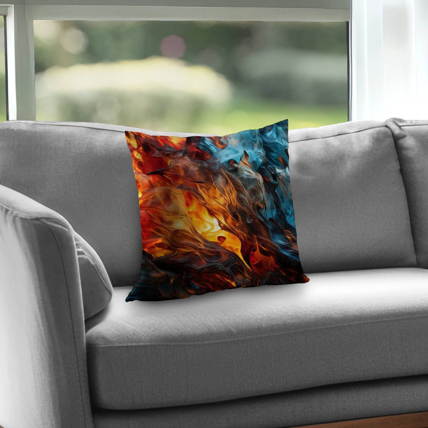 Crystallized fire - Throw pillow - Print on demand