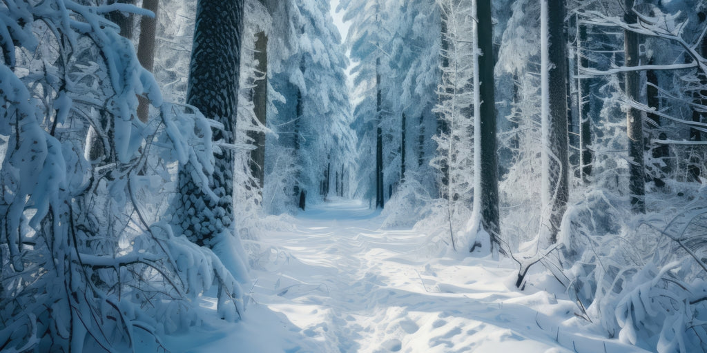 Cold Forest Blue Desk Mat for Home Decor | Stylish & Durable