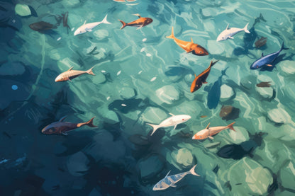 Tapis d'extérieur Caustic Fish – Une solution élégante pour la décoration intérieure