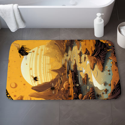 Hive mind - 17"x24" Bath mat