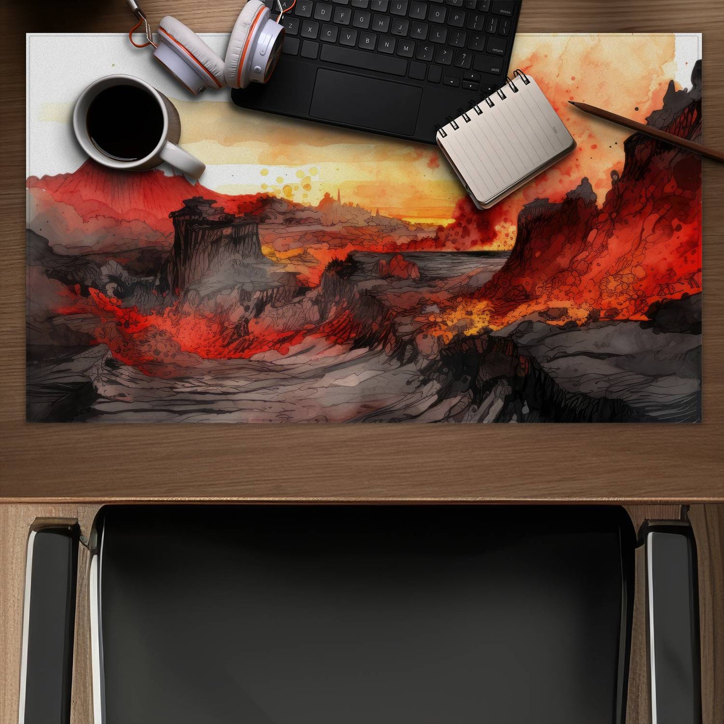 Minimalist flow - Desk Mat