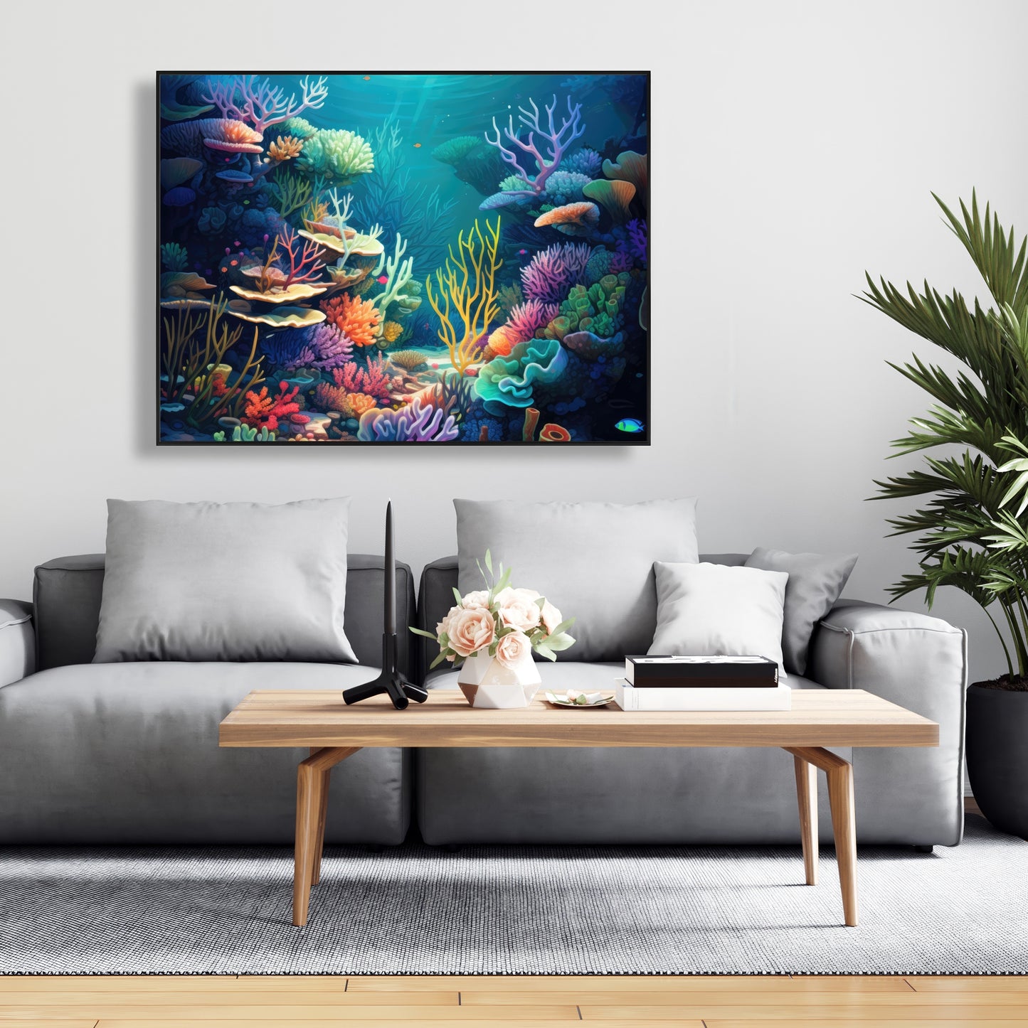 Filled with life - 36"x36" Framed canvas