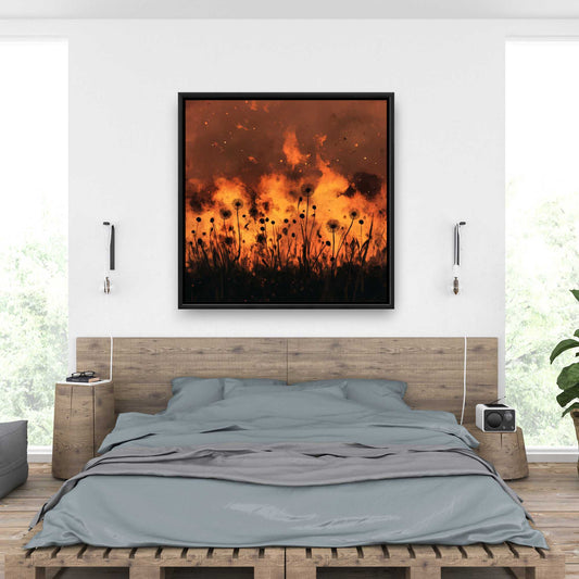 Ablaze - Black Framed Canvas Art for Elegant Home Decor
