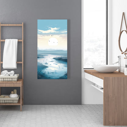 The Marsh - Blue Canvas Art for Stylish Home Decor