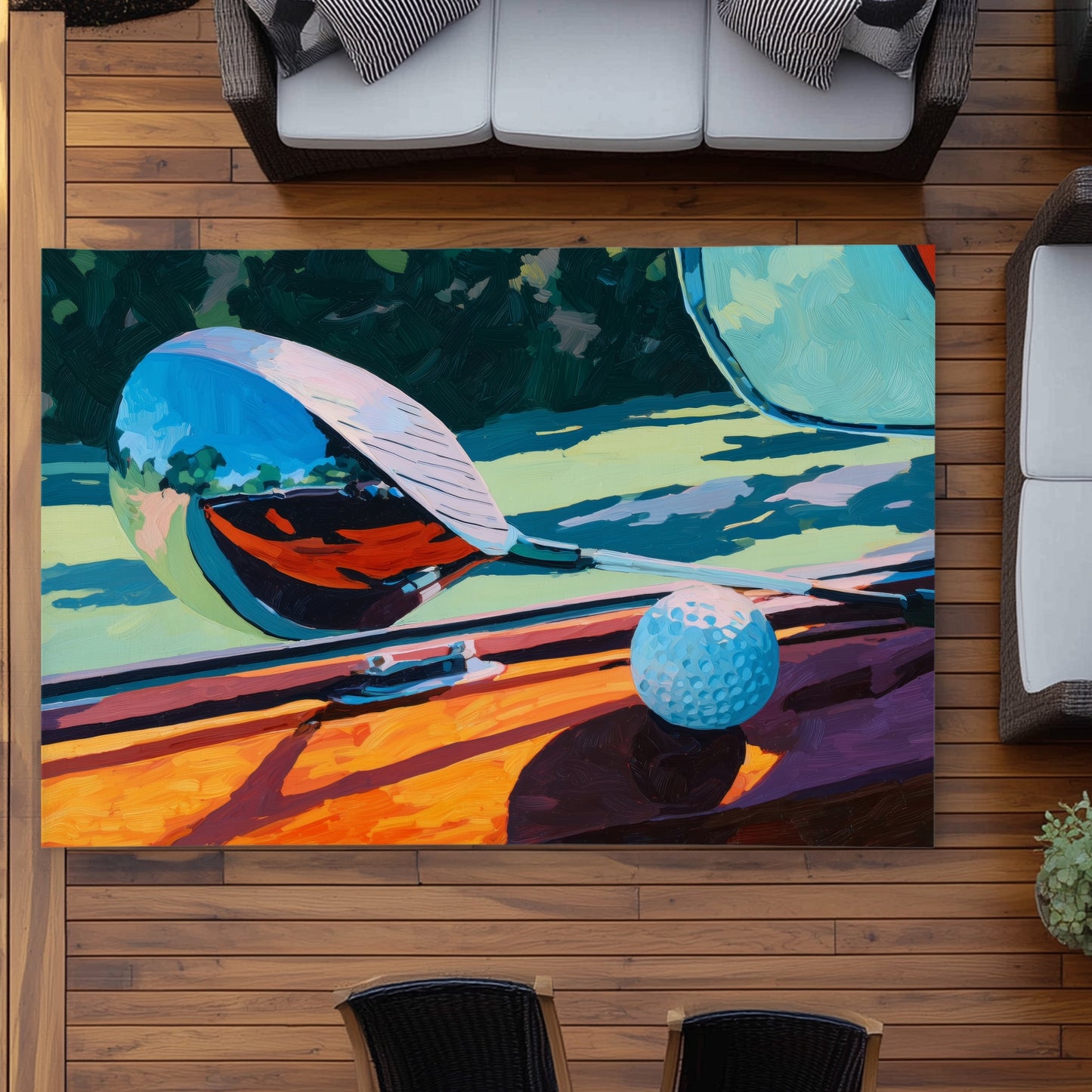 The Drive - Modern Summer Outdoor Area Rug for Home Decor