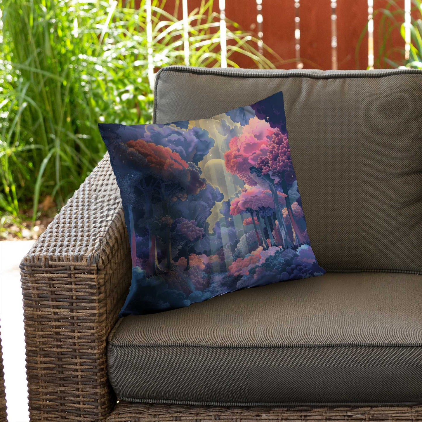 Beams Poly Twill Throw Pillow - Stylish Home Decor Accent