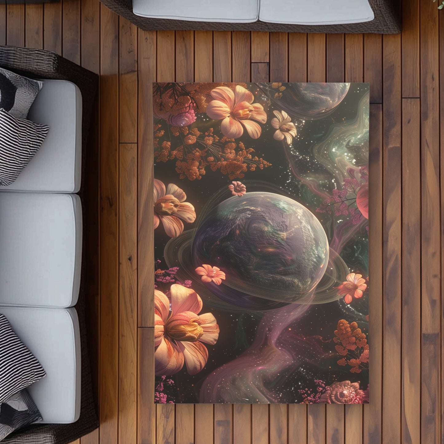 Tapis d'extérieur Floral pour une Décoration Intérieure Élégante