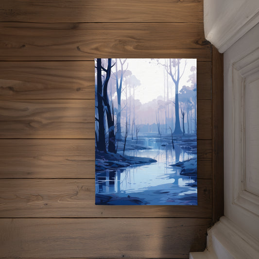 Cold and Muddy White Indoor Outdoor Door Mat | Home Decor