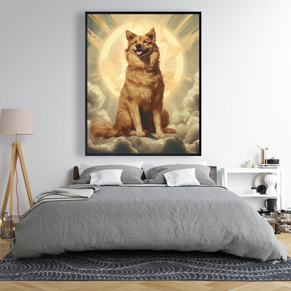 Man's best angel - 36"x36" Framed canvas