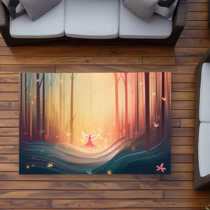 Enchanted Coral Outdoor Area Rug | Stylish Home Decor