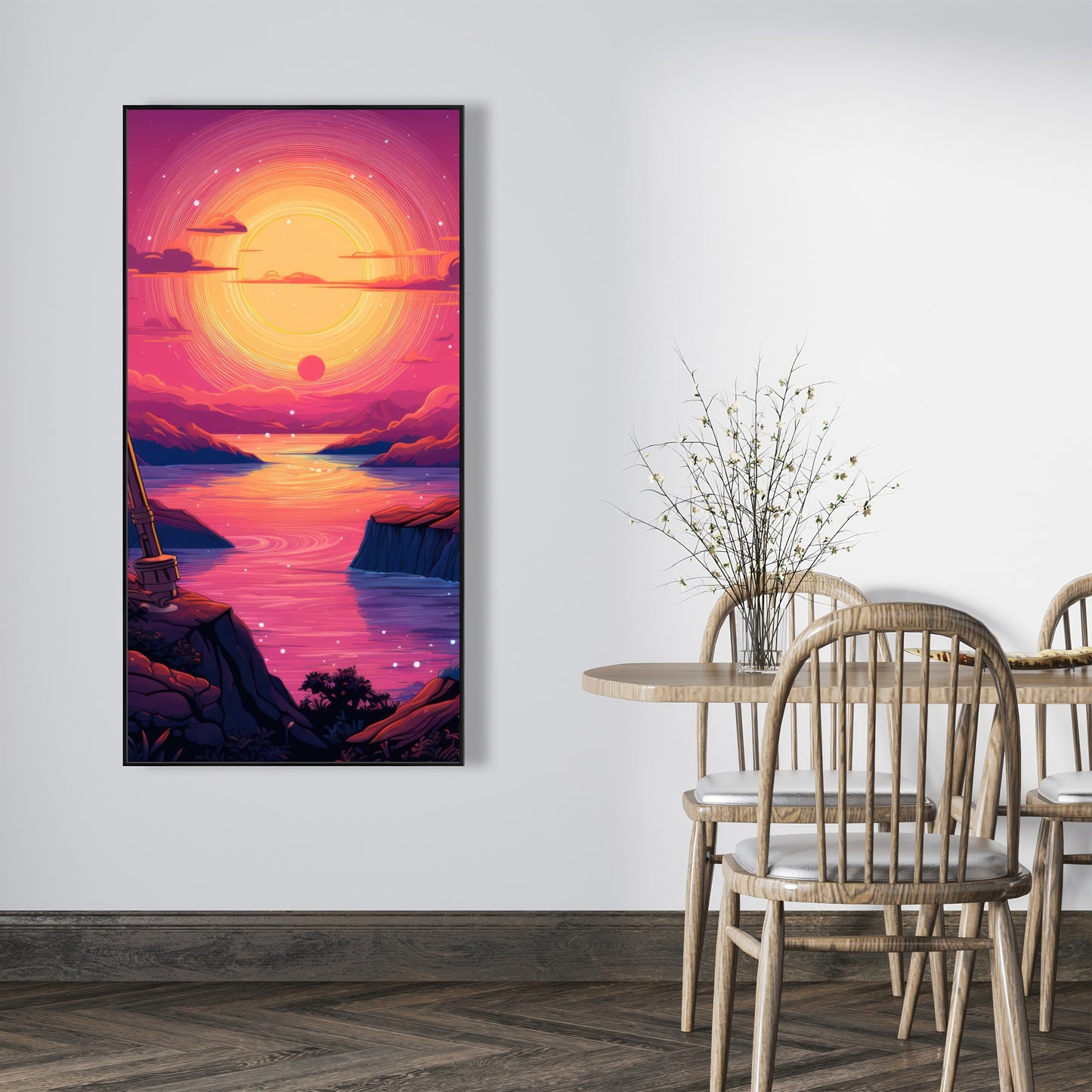 Skybound Yellow Framed Canvas | Stylish Home Decor Accent