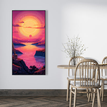 Skybound Yellow Framed Canvas | Stylish Home Decor Accent