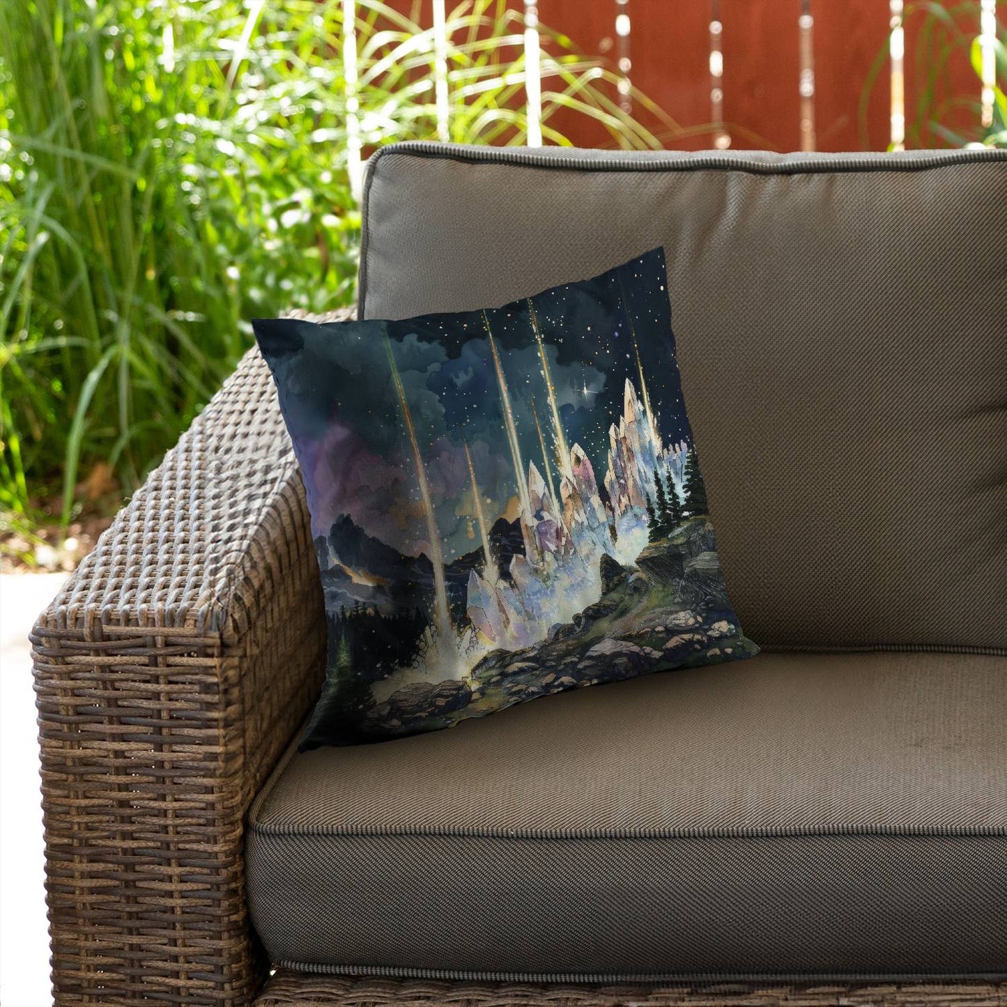 Magical beams - Throw pillow - Print on demand