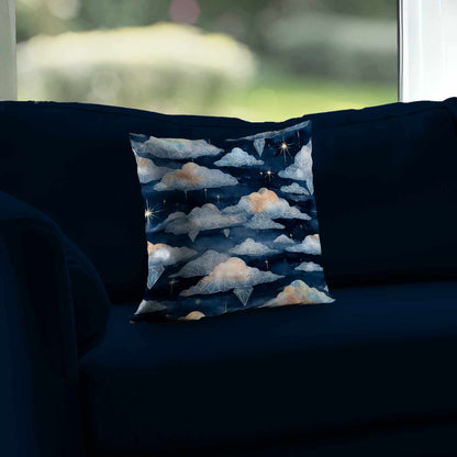 Oreiller décoratif en sergé polyester Nuages de cristal célestes