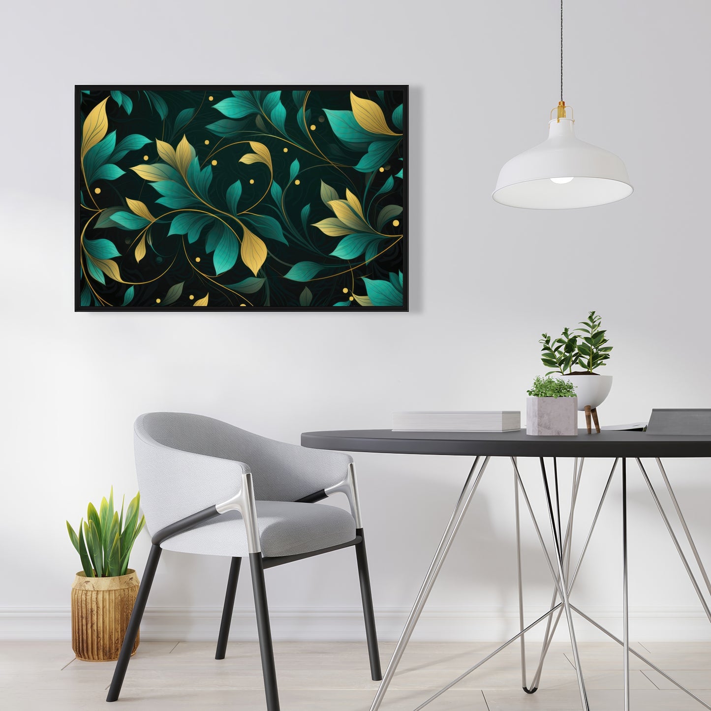 Twirling twigs - 36"x36" Framed canvas