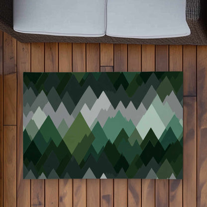 Tapis d'extérieur Evergreen Peaks | Décoration élégante pour la maison
