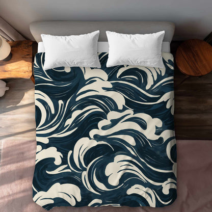 Housse de couette Midnight Ocean Flow | Décoration d'intérieur élégante