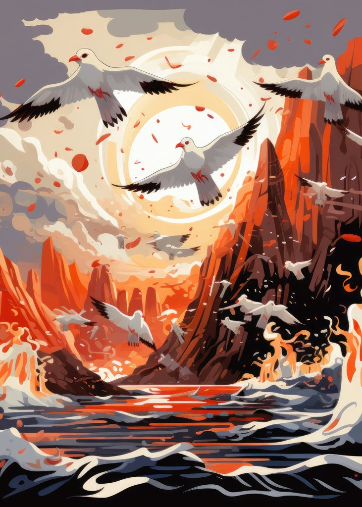 The Escape Orange Indoor Outdoor Door Mat - Home Decor