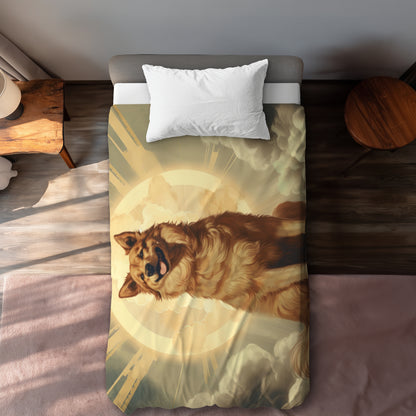 Man's Best Angel White Duvet Cover | Elegant Home Decor