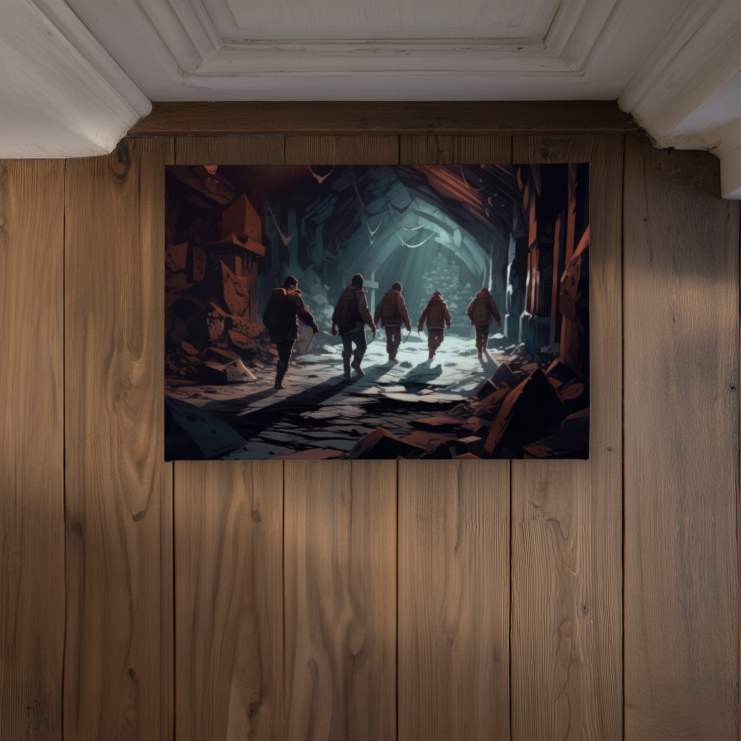 The Catacombs - Turquoise Indoor Outdoor Door Mat | Decor