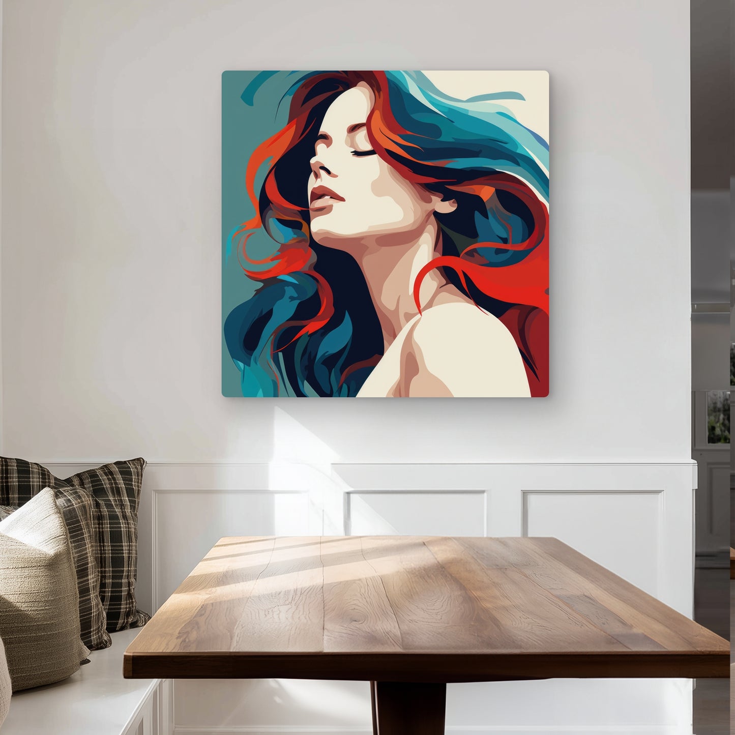 Zen - Turquoise Metal Print for Stylish Home Decor