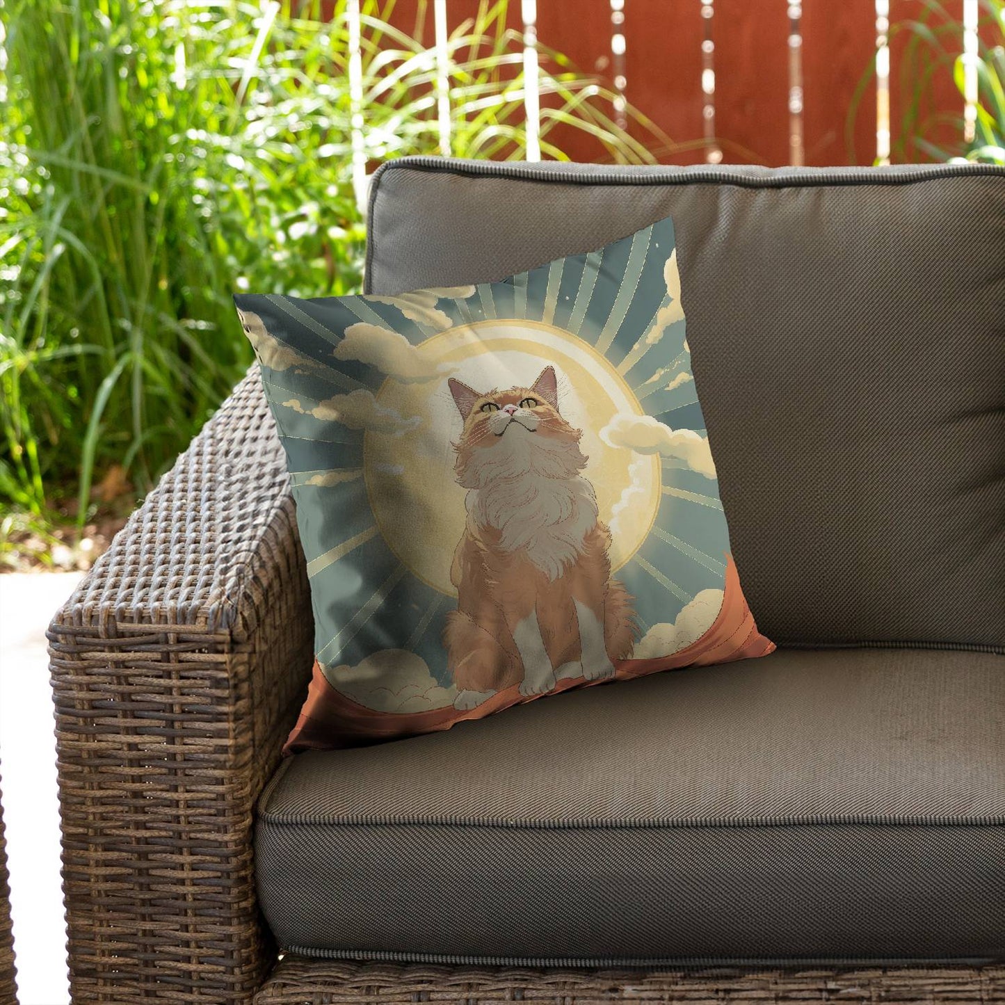 Moewing above - Throw pillow - Print on demand