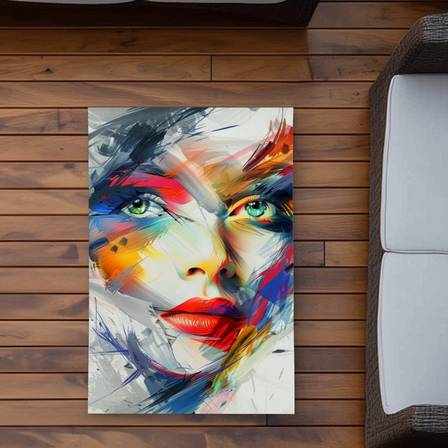 Abstract Look Red Outdoor Area Rug for Home Decor - Stylish