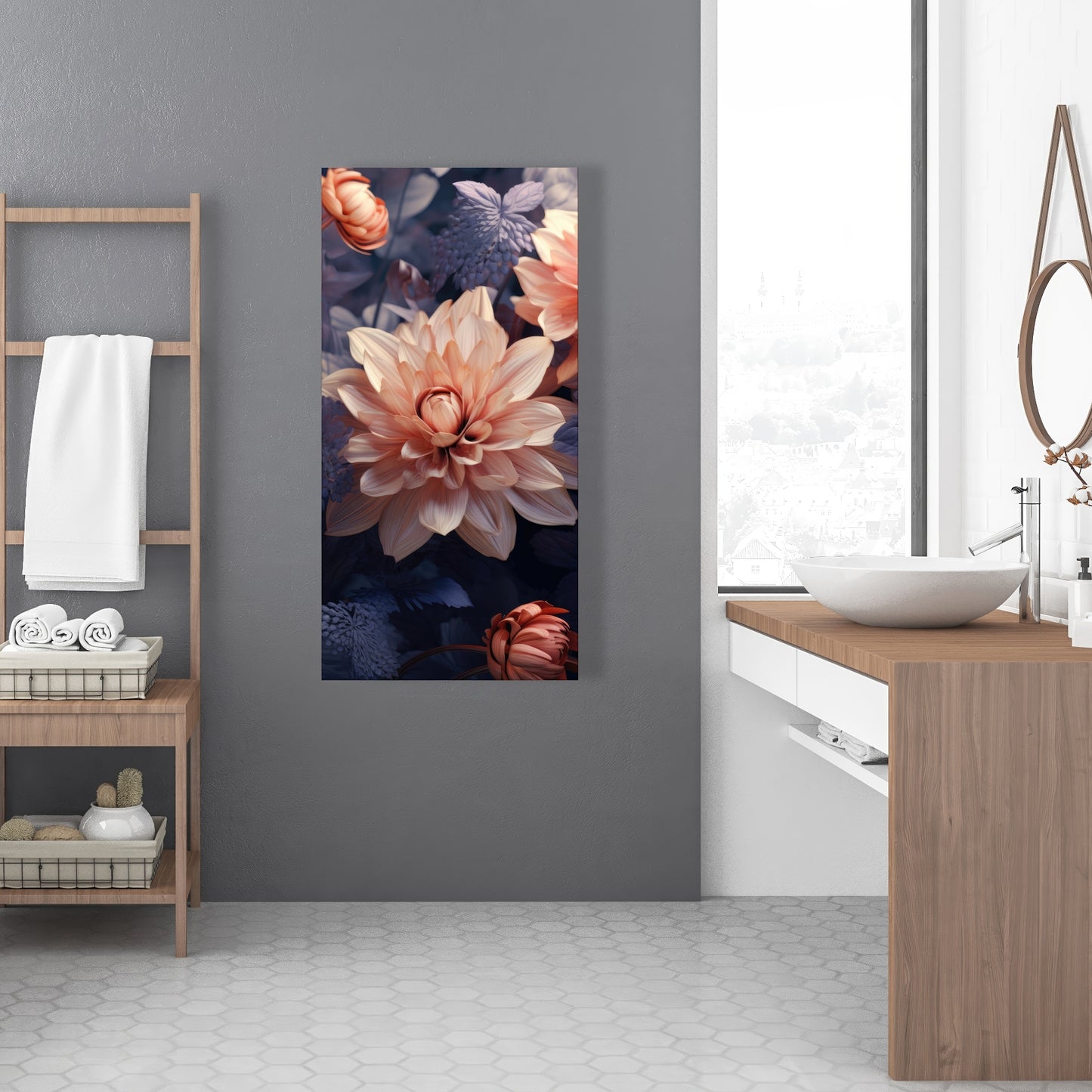 Pink and Purple Coral Canvas | Home Decor Accent Art