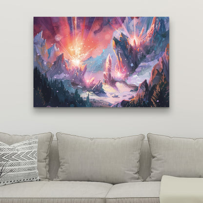 Beaming Signal - Blue Canvas Art for Stunning Home Decor