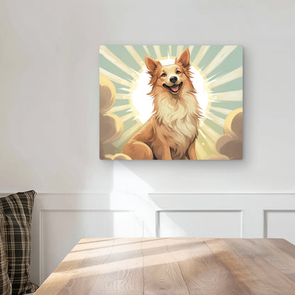 Who's a good boy - Turquoise Metal Print for Home Decor