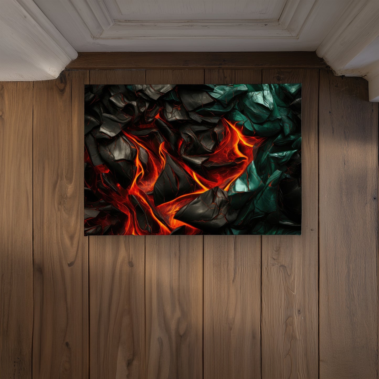 Imminent Rupture Green Door Mat | Indoor Outdoor Home Decor