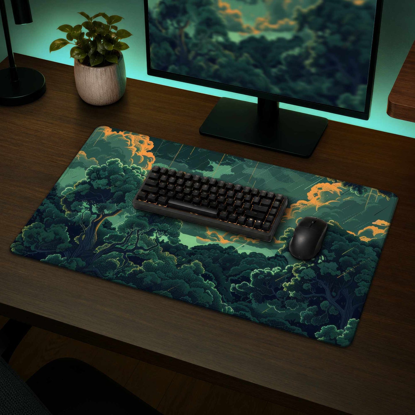 Drops Desk Mat - Stylish Home Decor Accessory for Desks