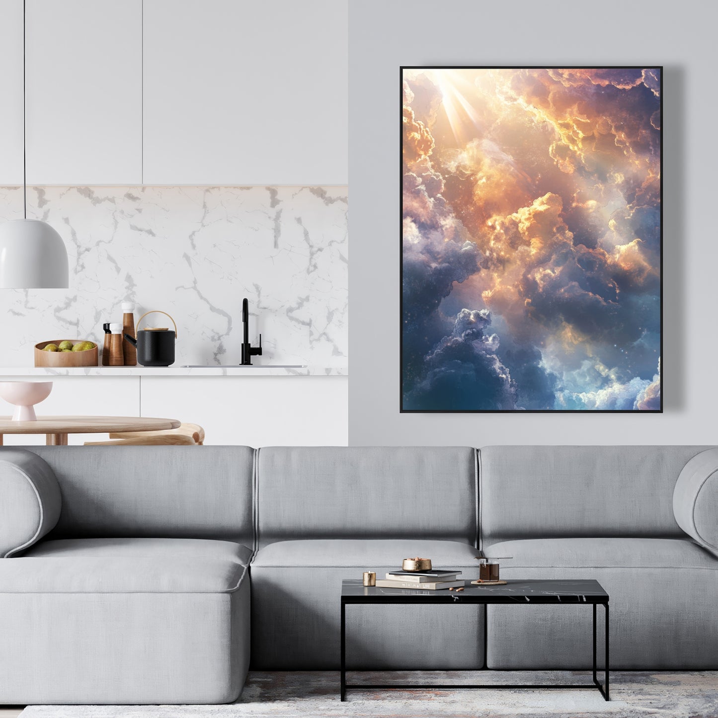Piercing light - 36"x36" Framed canvas