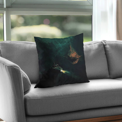 Depths Turquoise Poly Twill Throw Pillow | Home Decor Insert