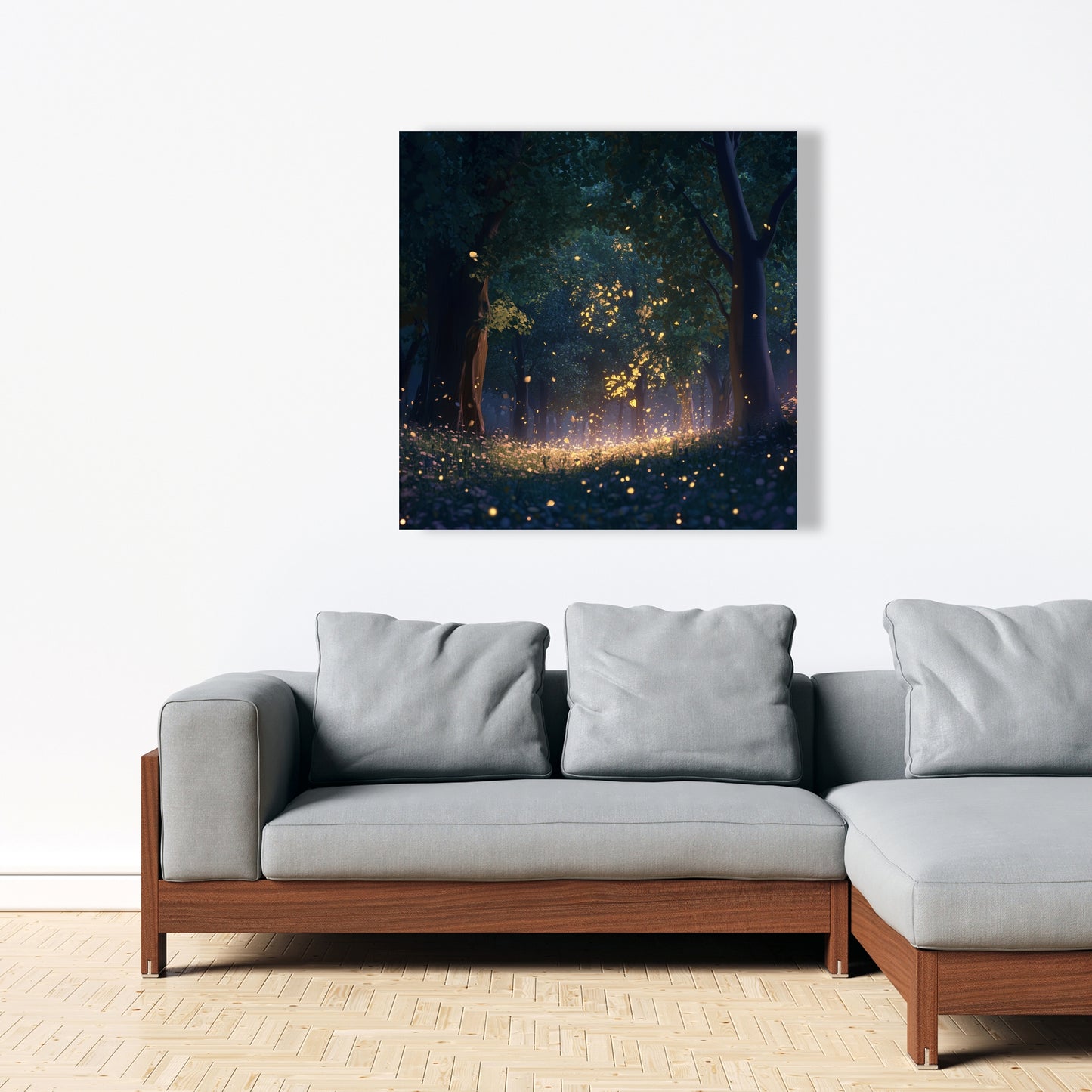 Glowing leaves - 32"x32" Canvas